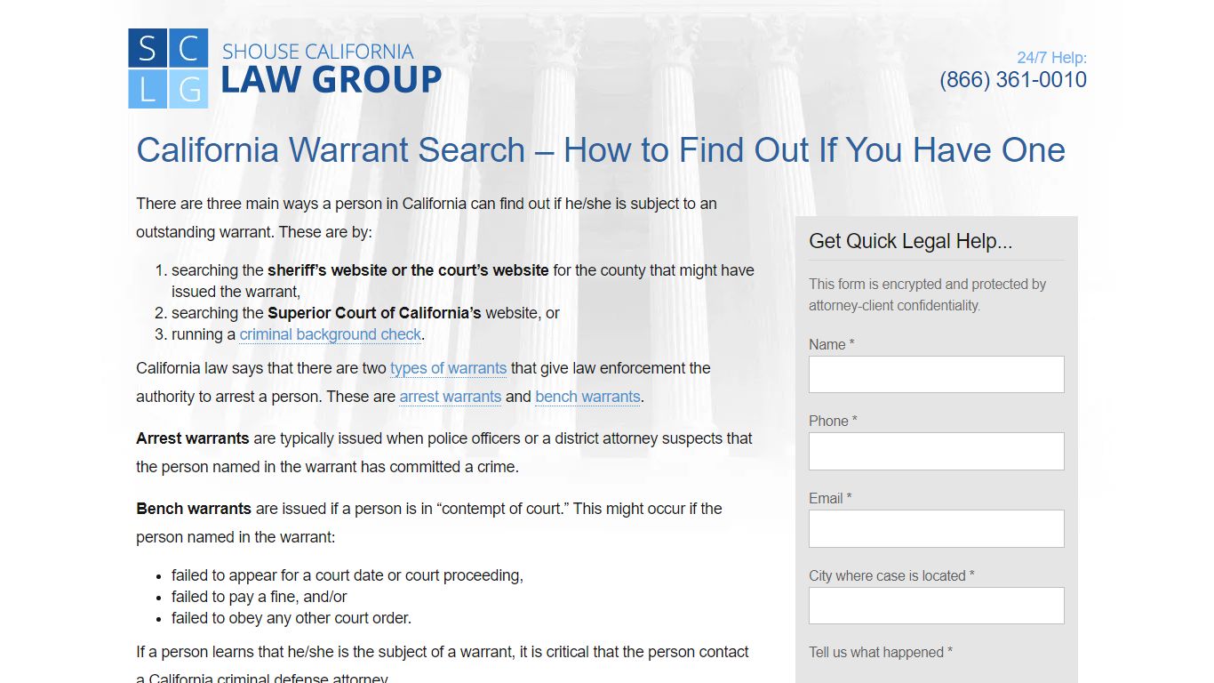 California warrant search - how to find out if you have one
