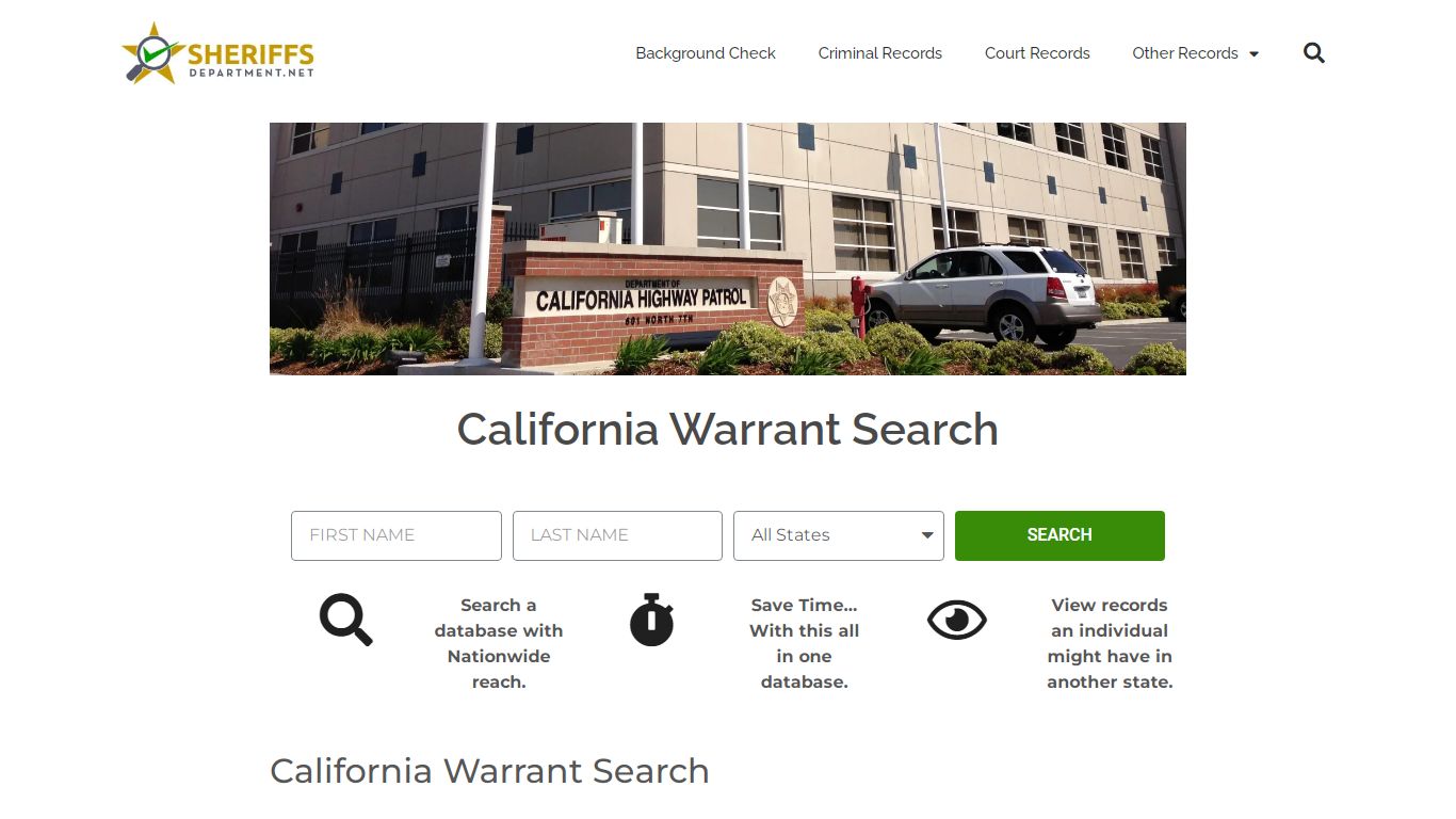 California Warrant Search: Check CA Arrest and Bench Warrants Online.